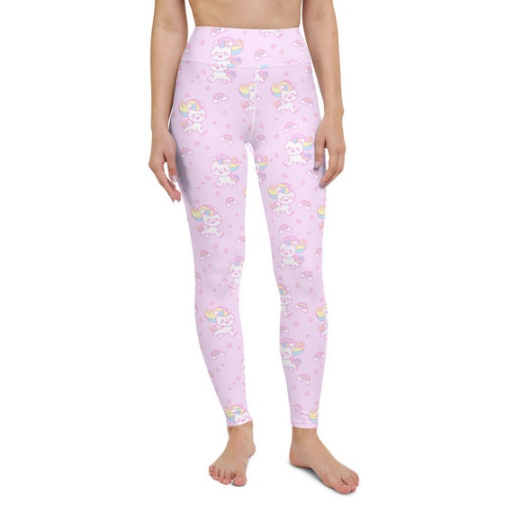 Fluffy Pastel Unicorn Yoga Leggings | Etsy