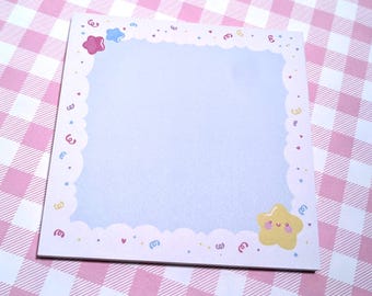 Cloud Confetti - Pastel Kawaii Sticky Notes - 50 Pages