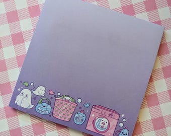 Haunted Laundromat - Spooky Cute Sticky Notes - 50 Pages