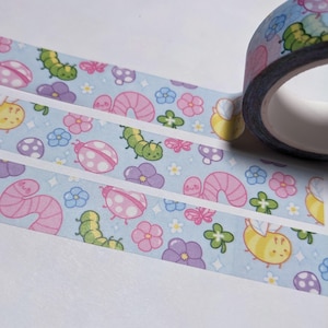 Bugs Don&#39;t Bug Me- Pastel Kawaii Washi Tape - 15mm x  10m