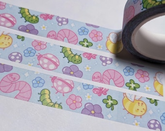 Bugs Don't Bug Me- Pastel Kawaii Washi Tape - 15mm x  10m
