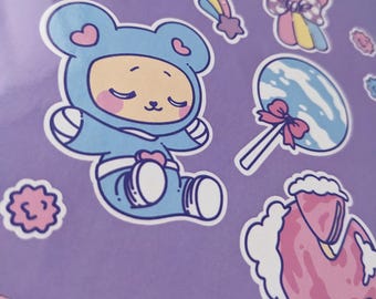Gateau Galaxy - Pastel Kawaii - Kiss Cut Sticker Sheet