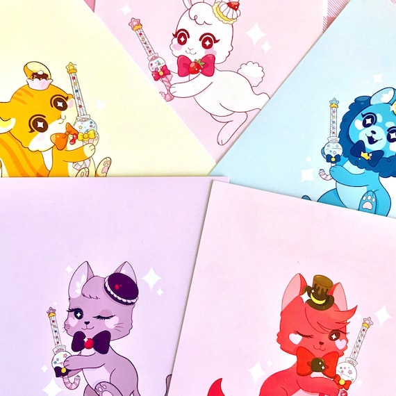 Kira Kira Precure A La Mode Mascot Animals Mini Art Print - Etsy