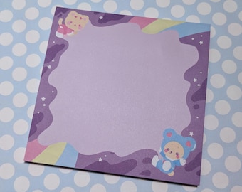 Space Explorers - Pastel Kawaii Sticky Notes - 50 Pages
