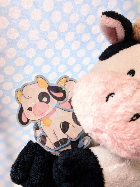 Milkshake the Cow - Holographic Vinyl Sticker