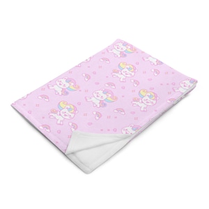 Flauschige Pastell Einhorn Decke