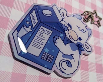 Lactaid Cow - Acrylic Charm Keychain