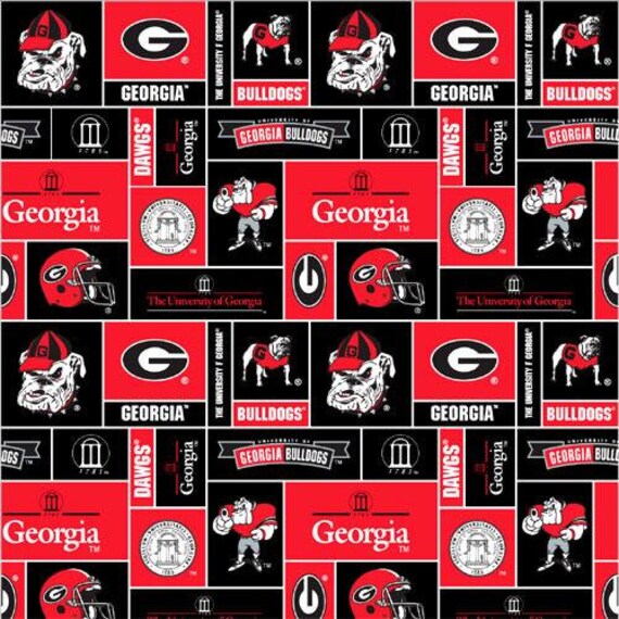 Items similar to University of Bulldogs Fleece Tie Blanket UG