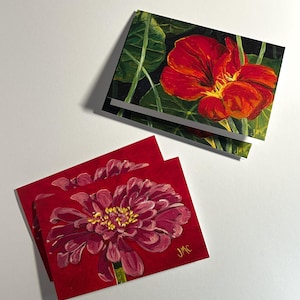 Juego de tarjetas con notas Flower Power
