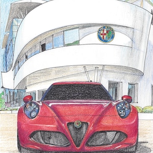 098-2014 Alfa Romeo 4C - Print - Limited Edition Run of 50 (8X10 Framed, 16X20 Not Framed)