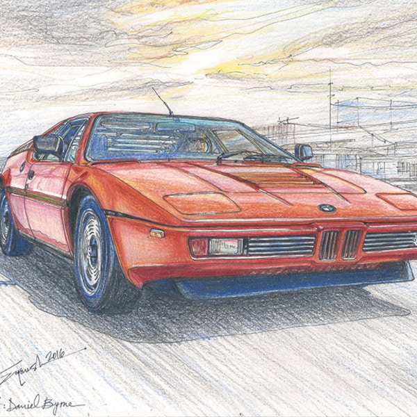 212-1980 BMW M1, by Giorgetto Giugiaro - Limited Edition Run of 50 (8x10, 16x20)