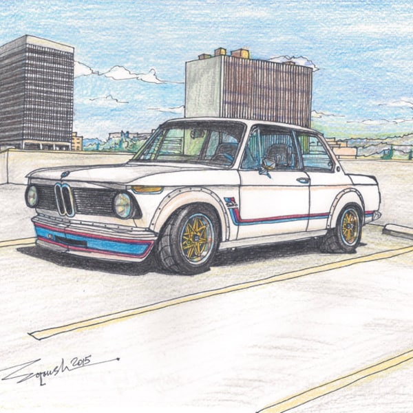 162-1971 BMW 2002 Turbo, by Wilhelm Hofmeister - Limited Edition Run of 50 (8x10, 16X20)