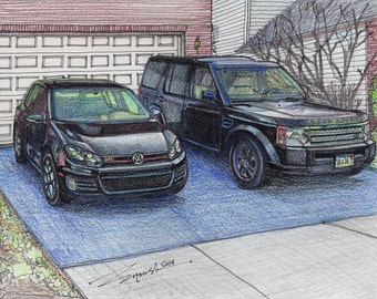 119-VW GTI and Land Rover Print - Limited Edition Run of 50 (8x10, 16X20)