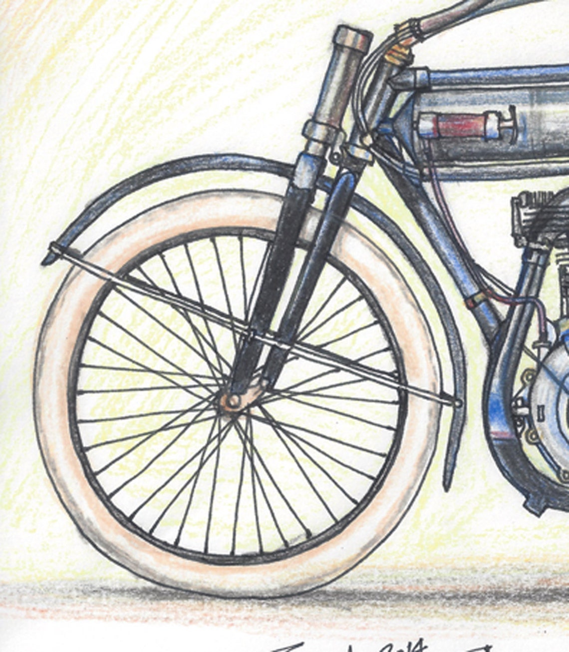 1461910 the Royal Pioneer Motorcycle Limited Edition Run of 50 8x10, 16X20 Etsy