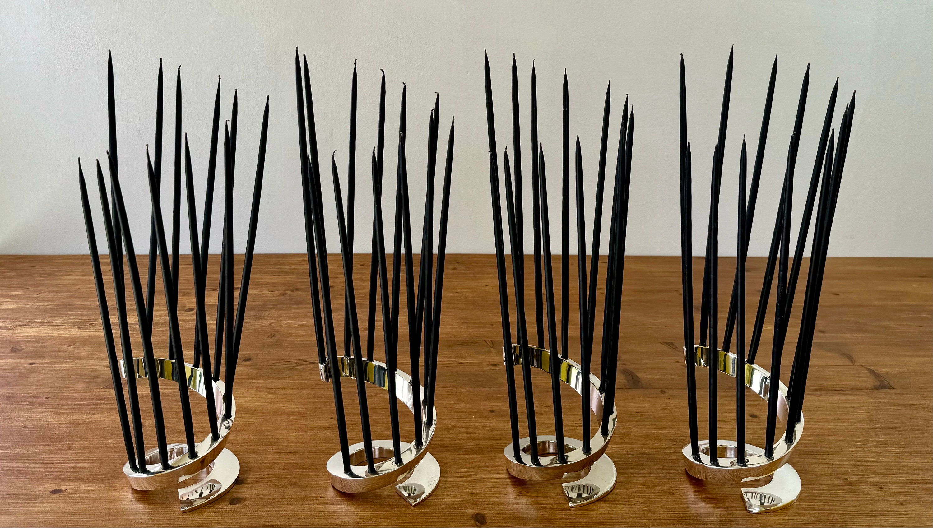 Mid 20th Century Dansk Silver Candle Holders- Set of 4