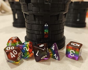 FatesEnd Dice Jail Castle Tower- Time Out Tower - Tower of Doom - Dungeons and Dragons - TTRPG