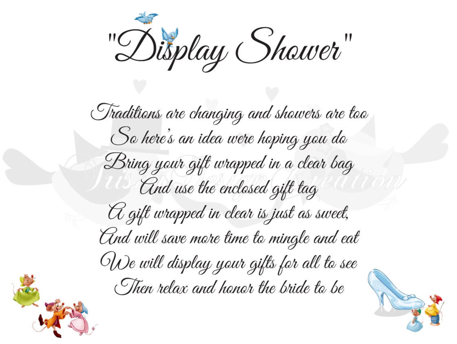Display Shower Card PRINTABLE Etsy