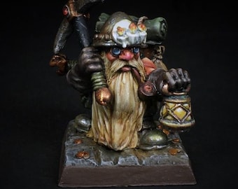 Fantasy Old Dwarf Miner