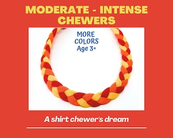 BEST SELLING - Chewing Necklace or Bracelet - fabric chew band, sensory, Aspergers, autism, ADHD, special needs, fun