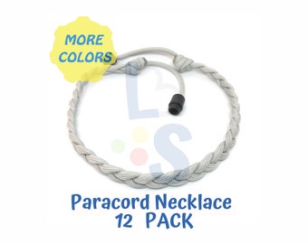 12 Pack - Paracord Necklace, sensory, Aspergers, autism, ADHD, special needs, fun