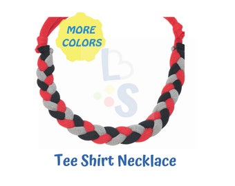 Fabric Tee Shirt Necklace, therapy, OT, Soft Band, Chew alternative, free US shipping on 35