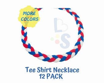 12 PACK - Tee Shirt Fabric Necklace or Bracelet - soft band, sensory, Aspergers, autism, ADHD, special needs, fun