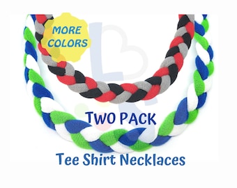 TWO - Necklaces, great for autism, ADHD, dementia, therapy, OT, Soft Band, Adult Fabric Chew