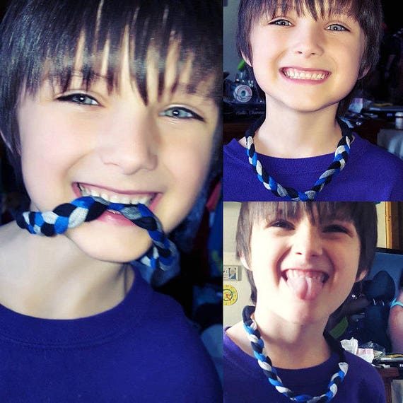 fabric chew necklace