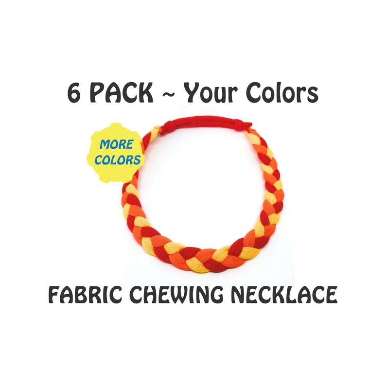 BEST SELLING 6 Pack Fabric Therapy Necklaces Chew Bands Etsy