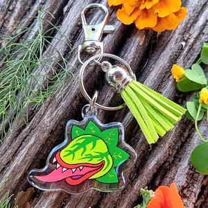 Little Shop of Horrors Audrey 2 Pendant Tassel Keychain, Stocking Stuffer Gift for Musical Theater Kid Director Accessory