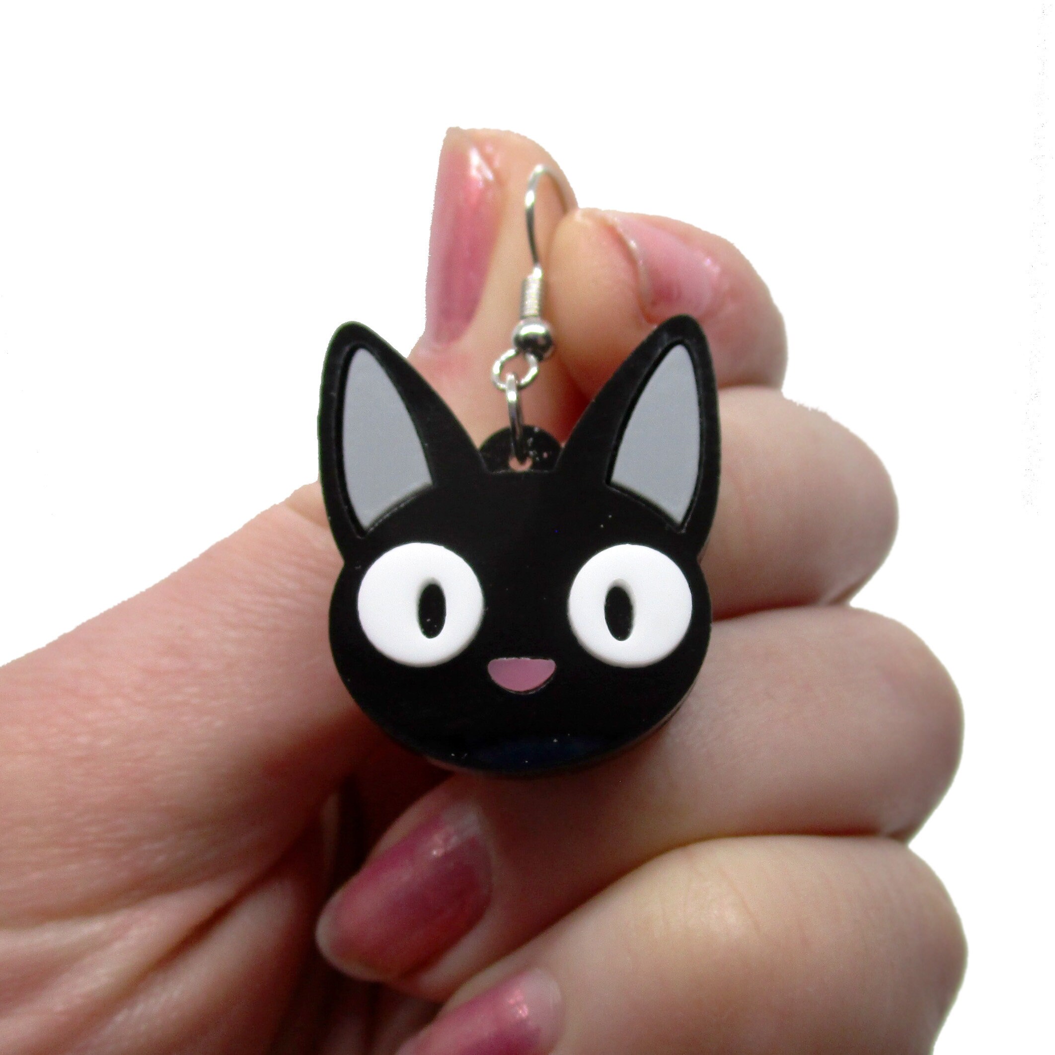 Jiji Cat Face Dangle Anime Earrings Kikis Delivery