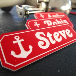 Customizable Scoops Ahoy Uniform Costume Custom Name Tag Stranger Steve or Robin Name Badge Cosplay Pin OR Magnet Backing image 7