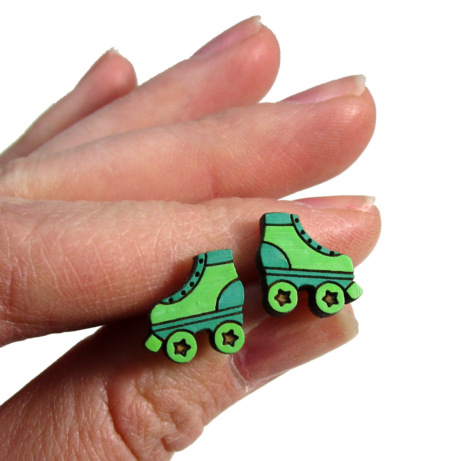 Cute Colorful Roller Skate Stud Earrings Roller Skates Etsy