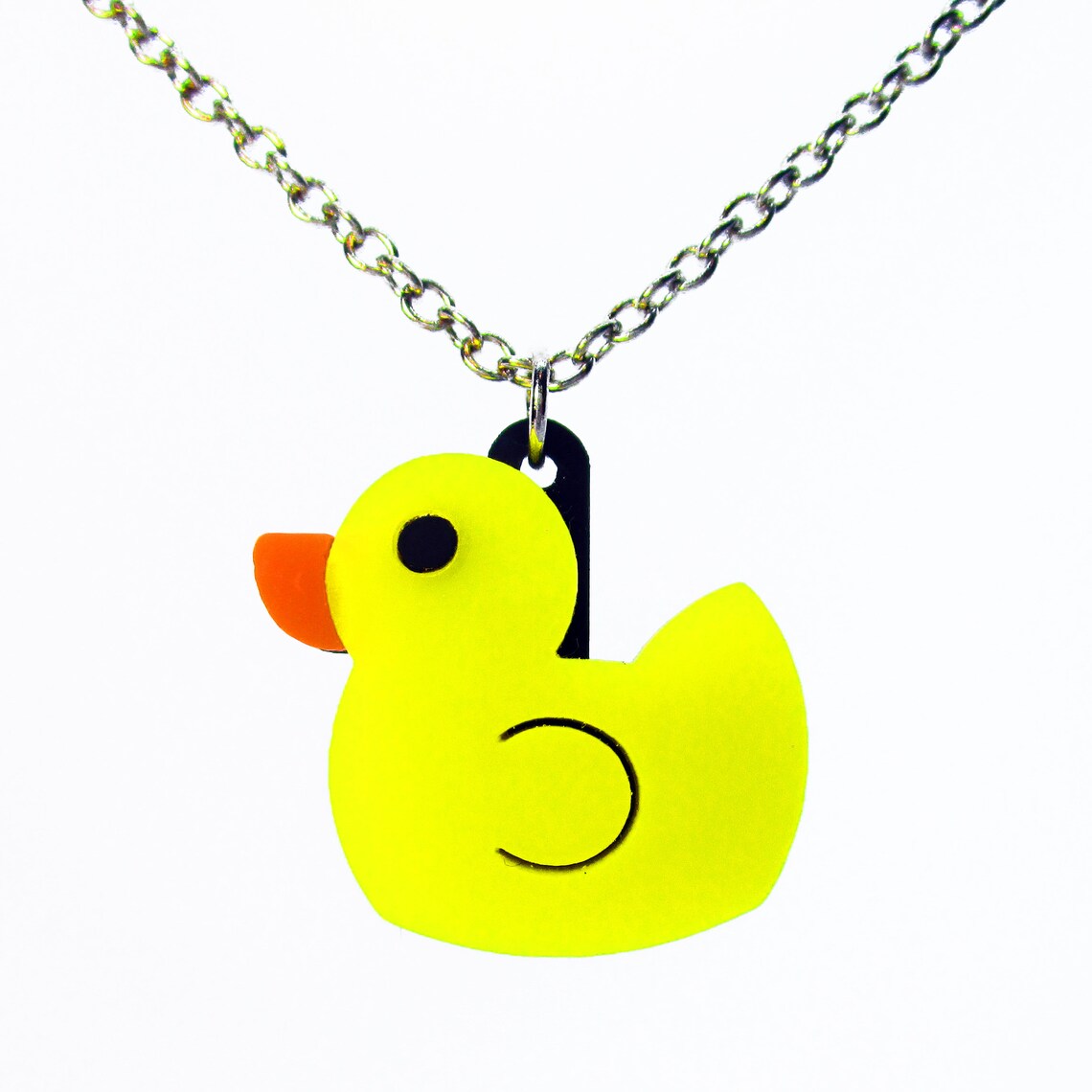 Yellow Rubber Duck Pendant Necklace Rubber Ducky Bath Toy Etsy