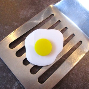 Breakfast Fried Egg Sunny Side Up Diner Pin Brooch, Breakfast Brunch Food