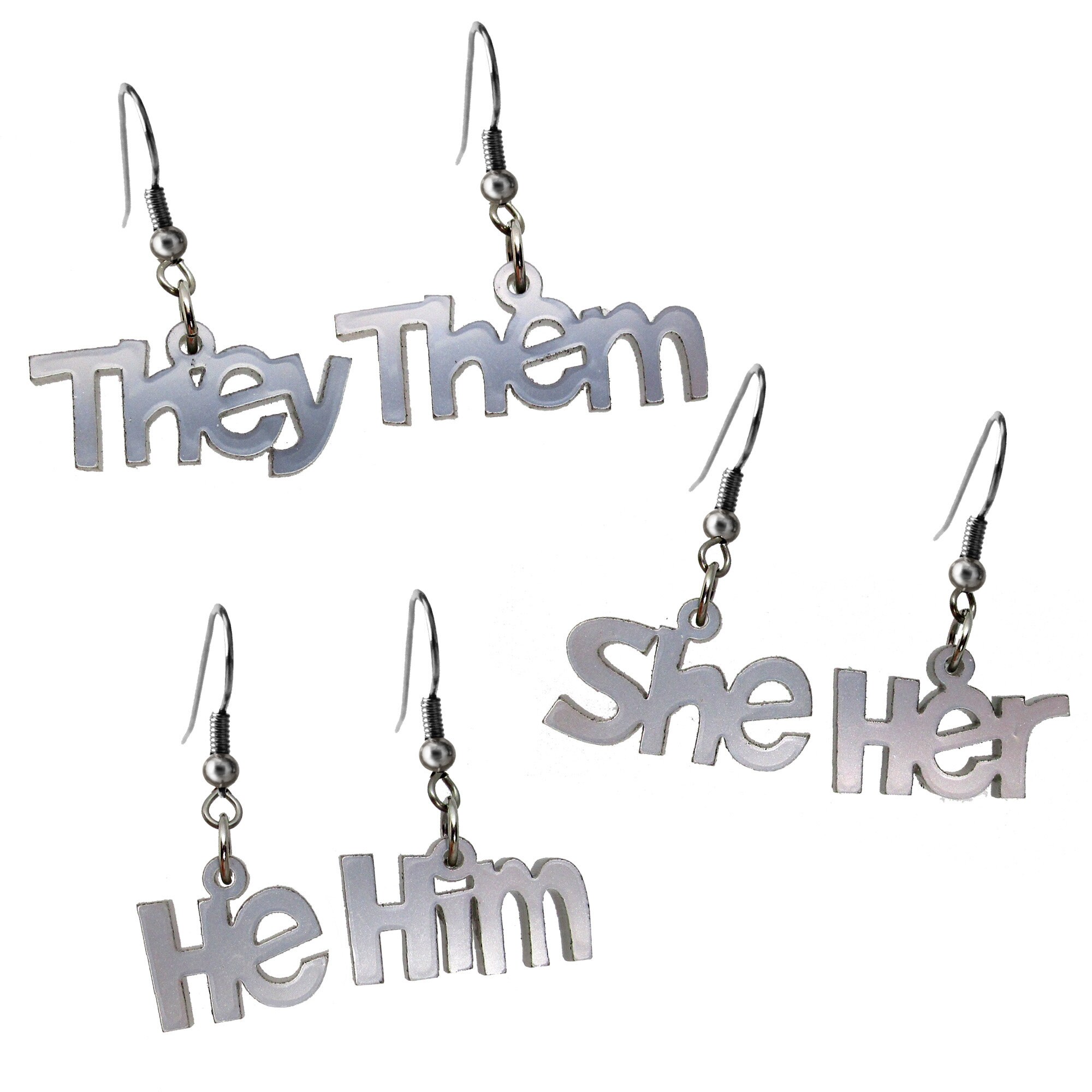 They/Them She/Her He/Him She/They OR He/They Pronoun Silver | Etsy