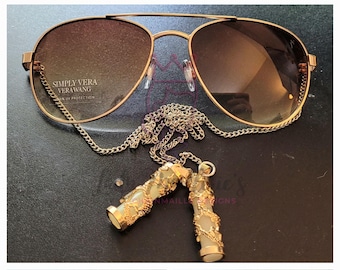 Sonnenbrille ohne Arm mit gewichteten Ketten