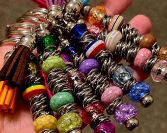 Colorful Beaded Fidget Keychains