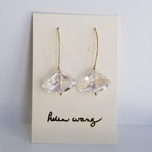 Helen Wang Jewelry Earrings - Hammered 14K Gold-Filled, Limited Edition Crystal
