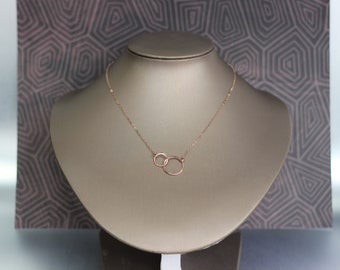 Helen Wang Jewelry Necklace - 14K Rose Gold Filled, Interlocking Circles