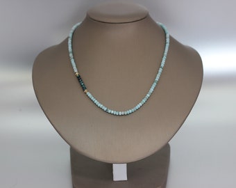 Helen Wang Jewelry Necklace - 14k Gold Filled A Grade Dominican Larimar Chrysocolla