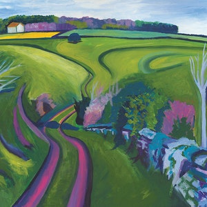 Cotswolds Landschaft Limited Edition Giclée-Druck - &#39;Running von Bibury nach Coln&#39; - verschiedene Größen erhältlich