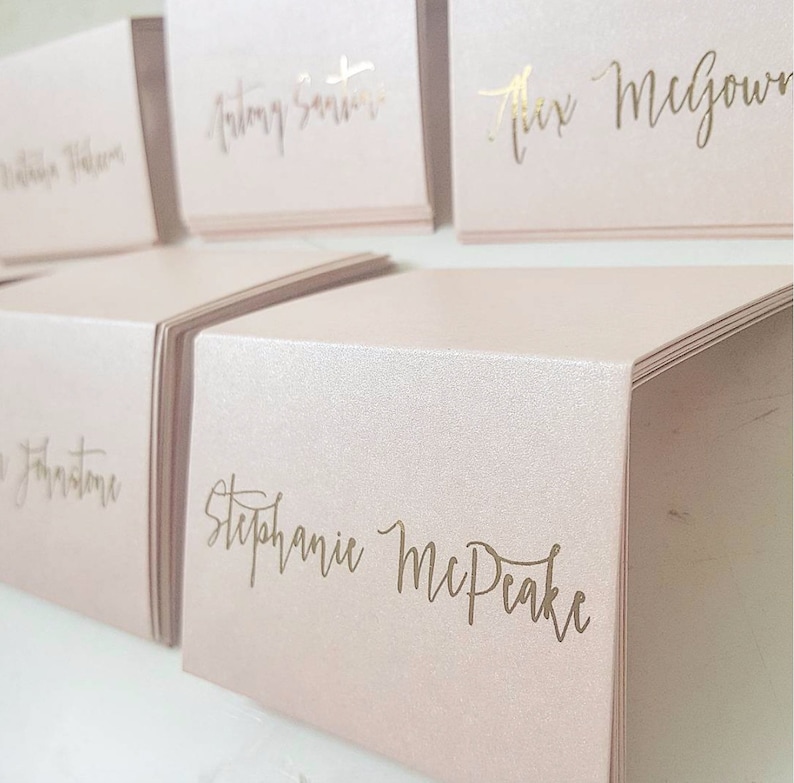 Blush Full Names Place Card Full Name Wedding Place Name Tag Etsy UK