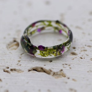 Thistle transparent, handmade rings. Comes in a jewellery box