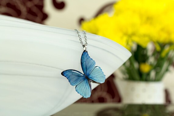 Blue Morpho Butterfly Handmade Statement Jewellery