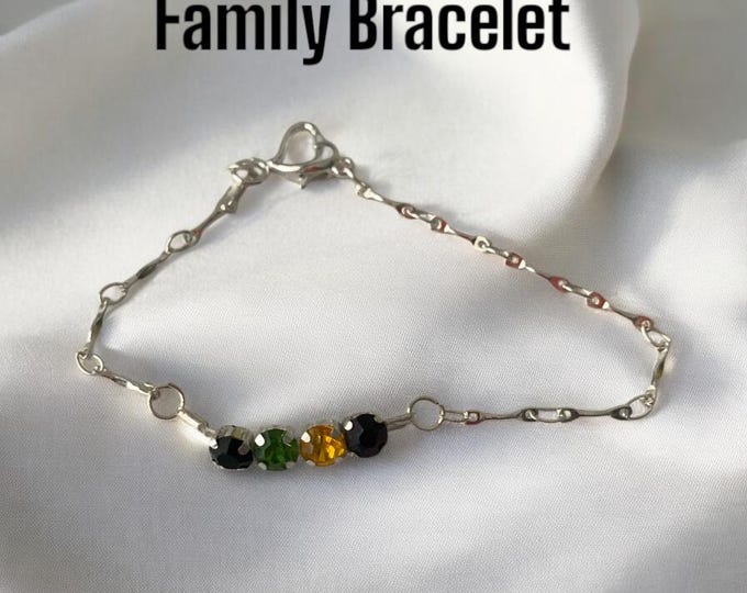 Family Bracelets, Family Earrings, Bracelet Pairing with Earrings, Birthstone Family Jewelry