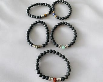 Mens Stretch Bracelets, Men Masculine Bracelets, Mens Strength Bracelets