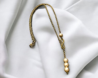 Infinity Pearl necklace, Bridesmaid Necklace, Drop pearl necklace Infinite, Pearl necklace, Bridesmaid gift, Gift for her