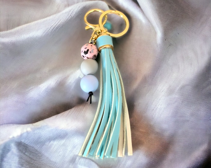 Beaded Silicone Keychains, Wristlets Beaded Keychains