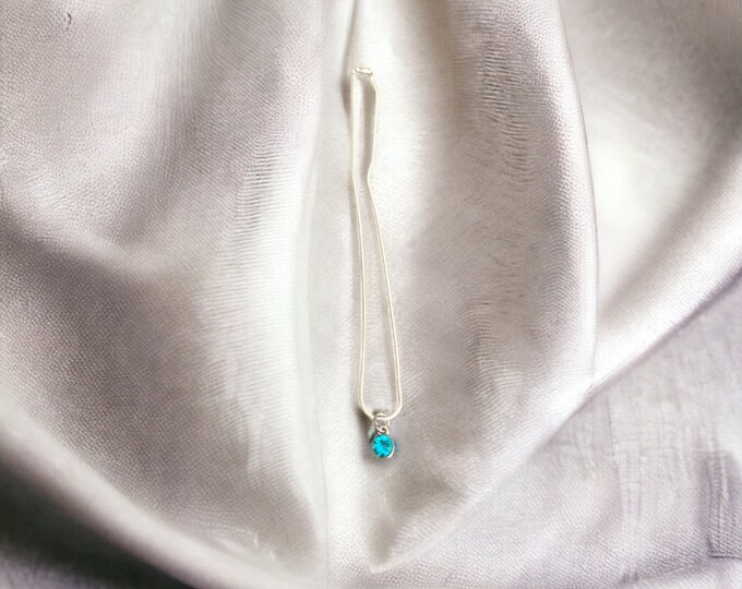 Teen Girls Birthstone Snake Chain Necklace